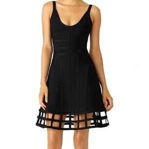 Hervé Léger Black Vivien Cage Dress